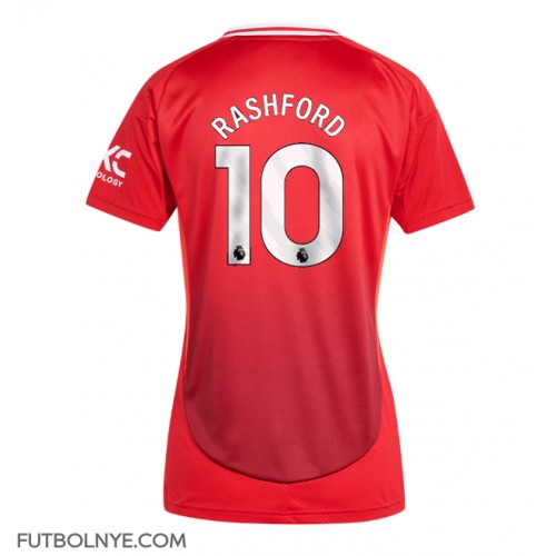 Camiseta Manchester United Marcus Rashford #10 Primera Equipación para mujer 2024-25 manga corta